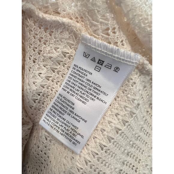 Urban Outfitters Pins and Needles Open Knit Cardigan Sweater Off White - Picture 6 of 6